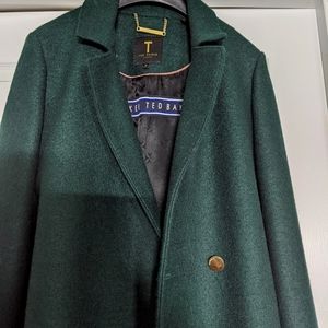 Ted Baker Chelsyy Green Wool Coat